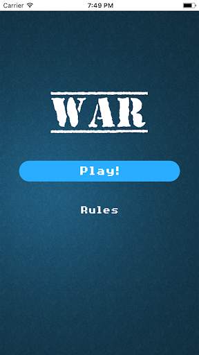 Mobile War Card Game screenshot 1