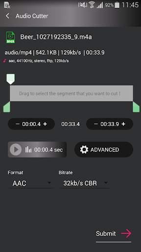 Video Mp3 Batch Converter Trim Audio Cut Merger screenshot 8