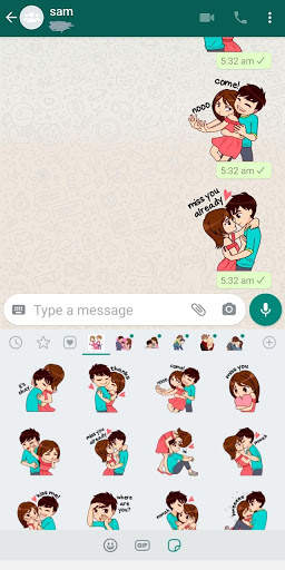 Love story stickers for whatsapp -alyelkilany apps screenshot 3