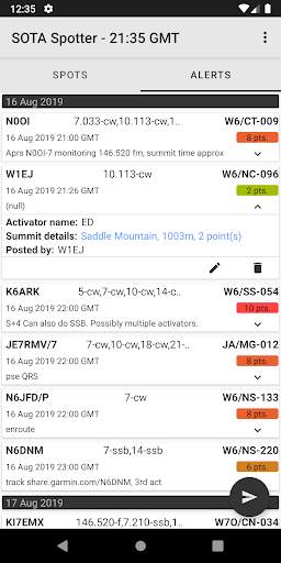 SOTA Spotter screenshot 2