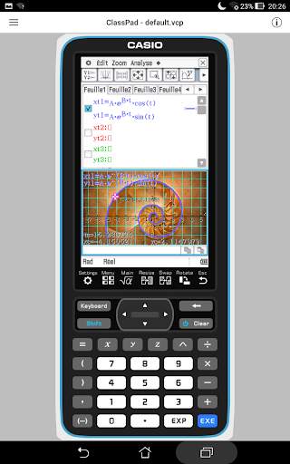 CASIO ClassPad screenshot 1