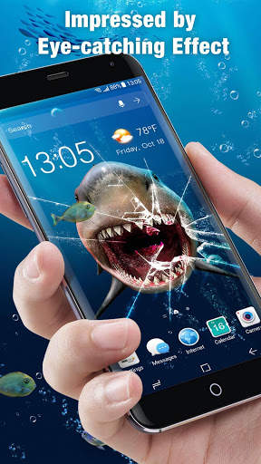3D Broken Screen Ocean Live Wallpaper screenshot 4