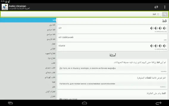 Arabic-Ukrainian Dictionary screenshot 7