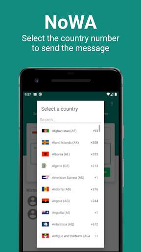 NoWA App - Send WhatsApp message w/o saving number screenshot 5