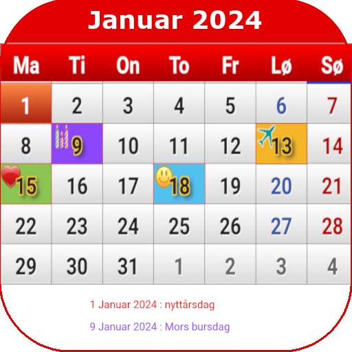 Norsk Kalender 2024 2.0.1