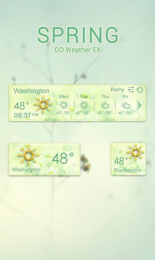 SPRING THEME GO WEATHER EX screenshot 2