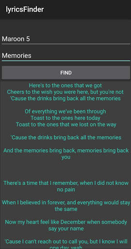 lyrics finder screenshot 1