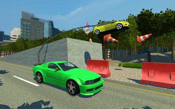 Impossible chained cars crash: 3D break chain game screenshot 1