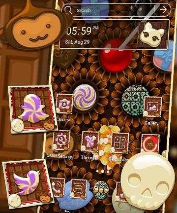 Chocolate Candy Launcher Theme screenshot 1