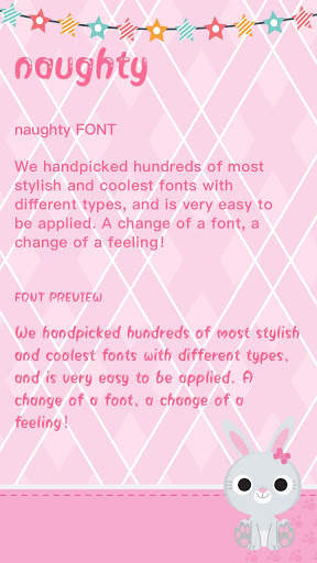 Naughty Font for FlipFont , Cool Fonts Text Free screenshot 1