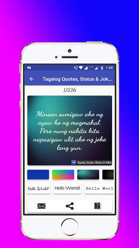 Tagalog, Hugot, Pinoy & Bisaya Love Quotes Editor screenshot 3