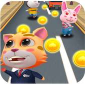 Talking Cat Rush - Subway & Bus Tom Run 3D