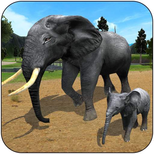 Wild Elephant Family Simulator 2.0