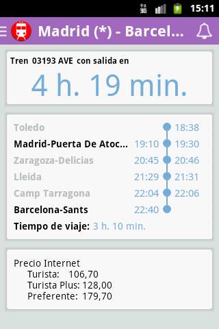 Horarios de tren screenshot 3