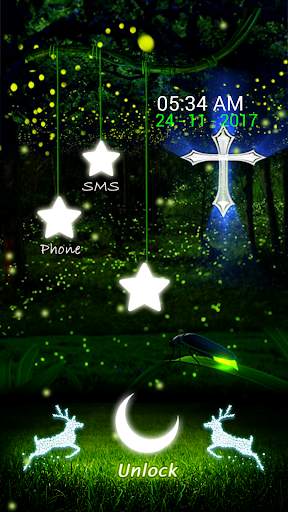 Jesus Fireflies LockScreen screenshot 4