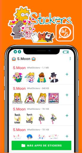 Moon Girls Stickers for WhatsApp screenshot 1