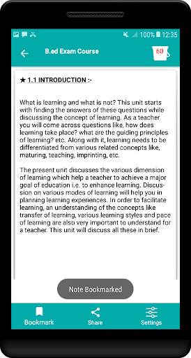 B.ed exam Course 3 تصوير الشاشة