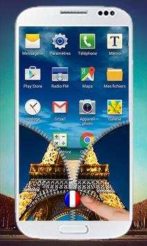 Paris Zipper Screen Lock 5 تصوير الشاشة