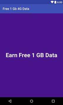 Free 1gb data 4G free Recharge screenshot 1