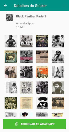 Figurinhas Sticker Black Panthers para WhatsApp screenshot 1