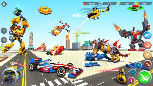 Flying Tiger Robot Car Games स्क्रीनशॉट 6