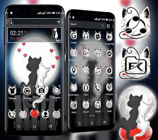 Cute Cat Love Launcher Theme screenshot 5