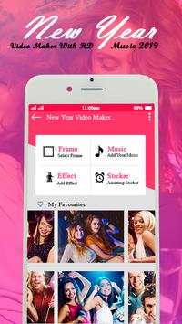 New Year Photo Video Maker with HD Music 2019 screenshot 5