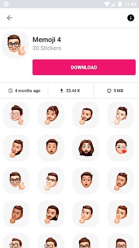 3D Emojis Stickers - WASticker screenshot 4