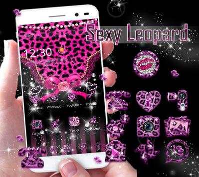 Pink Leopard diamond Theme screenshot 1