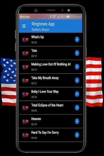 American ballads music ringtones screenshot 4