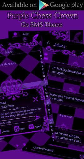 Purple Chess Crown Go Launcher screenshot 5