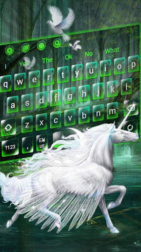 Magic Forest Unicorn Keyboard Theme screenshot 2