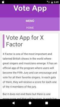 Vote App for X Factor screenshot 2