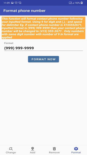 Contacts Prefix Fixer screenshot 4