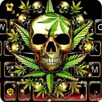 Gold Weed Skull Klavye Teması on 9Apps