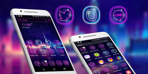 Neon City Launcher Theme screenshot 5