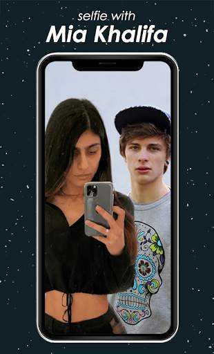 Selfie with Mia Khalifa Photo editing screenshot 1