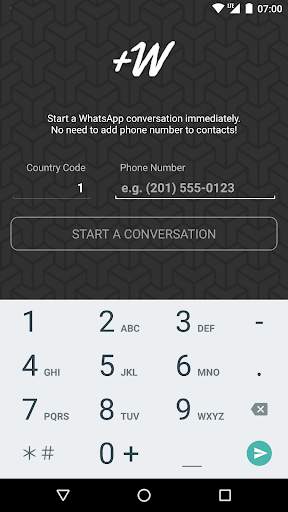  W - Start WhatsApp™ Conversation screenshot 1