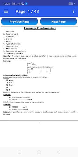 Java Notes screenshot 1