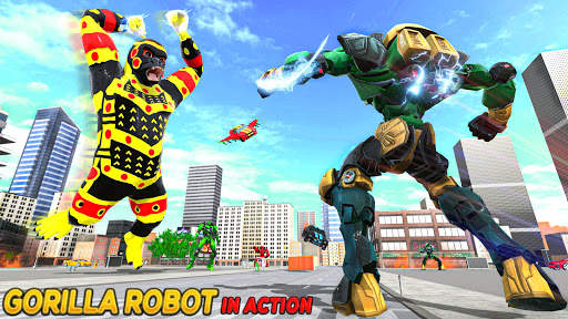 Angry Gorilla Car Robot Transform: King Kong Game screenshot 2