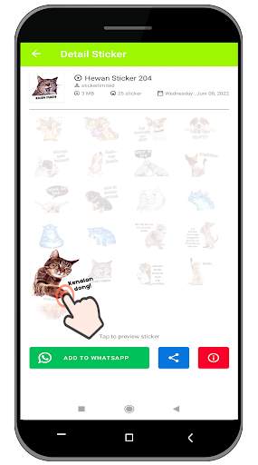 Sticker Hewan Gif WAStickerApp screenshot 8