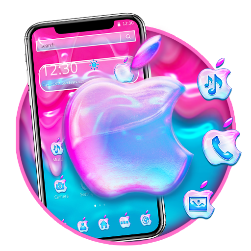 Colorful Glossy Apple Theme icon