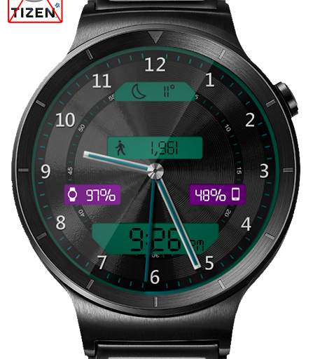 Black Metal LED HD WatchFace Widget Live Wallpaper screenshot 16