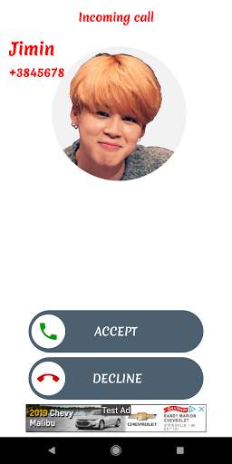 Call with Jimin from BTS - Fake Video Call Jimin screenshot 3