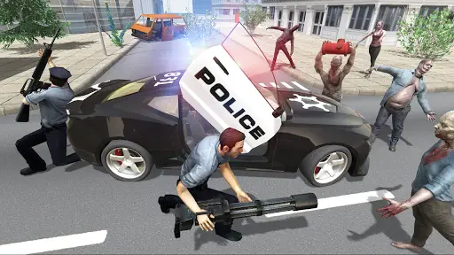Police vs Zombie - Action games 1 تصوير الشاشة