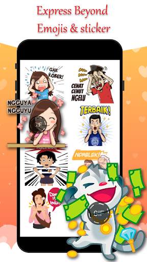 Gif Stickers for Messenger & Chat screenshot 5