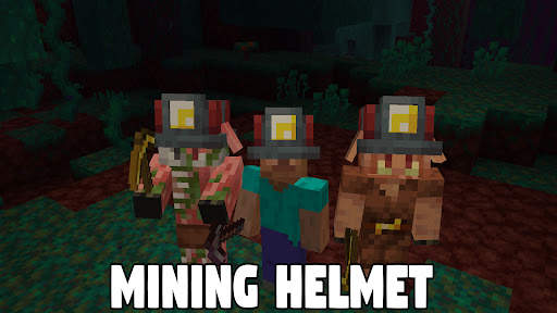 Mining Helmet Mod Minecraft PE screenshot 1