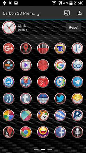 Next Launcher 3D Theme Carbon screenshot 8