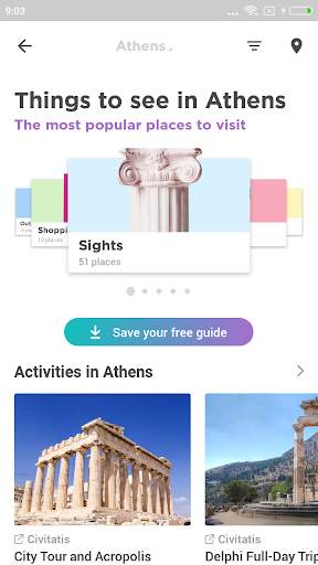 Athens Travel Guide in English with map screenshot 2