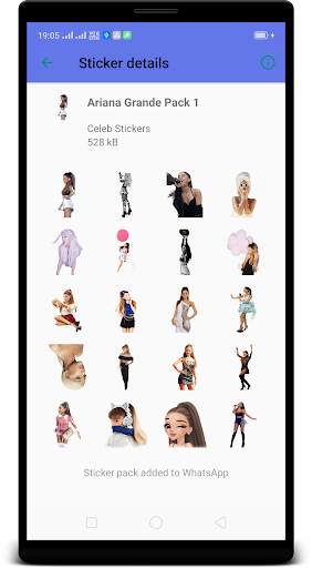 Ariana Grande WAStickerApps : Stickers 4 Whatsapp screenshot 2